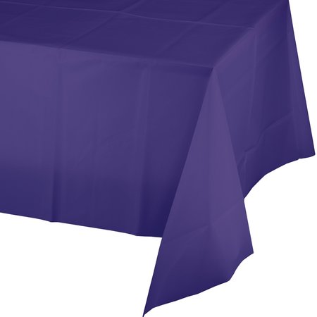 TOUCH OF COLOR Purple Plastic Tablecloth, 108"x54", 12PK 01287